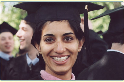 photo of student on graduation day